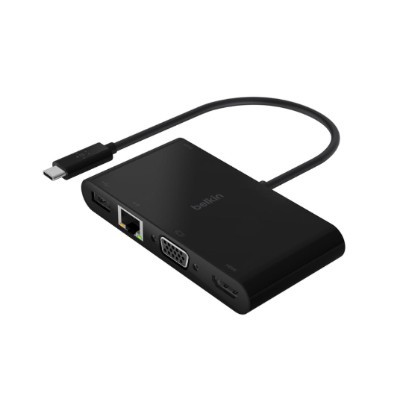 Док-станция Belkin USB-C Multimedia + Charge Adapter AVC004btBK, черный в Хабаровске