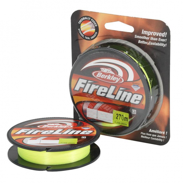 Леска Berkley FireLine 0,15mm 7,9kg 270m, Flame Green (зелёный неон) в Хабаровске