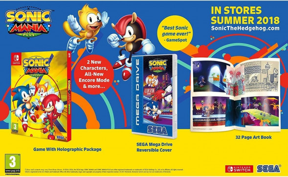 Sonic Mania Plus + Артбук (Nintendo Switch, Английская версия) в Хабаровске