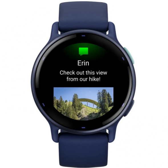 Умные часы Garmin Vivoactive 5, синие с металлически-синим безелем и силиконовым ремешком 010-02862-12 в Хабаровске