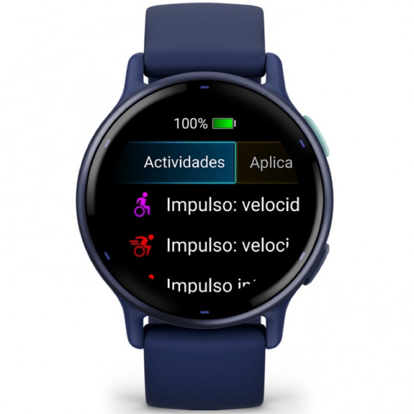 Умные часы Garmin Vivoactive 5, синие с металлически-синим безелем и силиконовым ремешком 010-02862-12 в Хабаровске