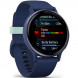 Умные часы Garmin Vivoactive 5, синие с металлически-синим безелем и силиконовым ремешком 010-02862-12 в Хабаровске