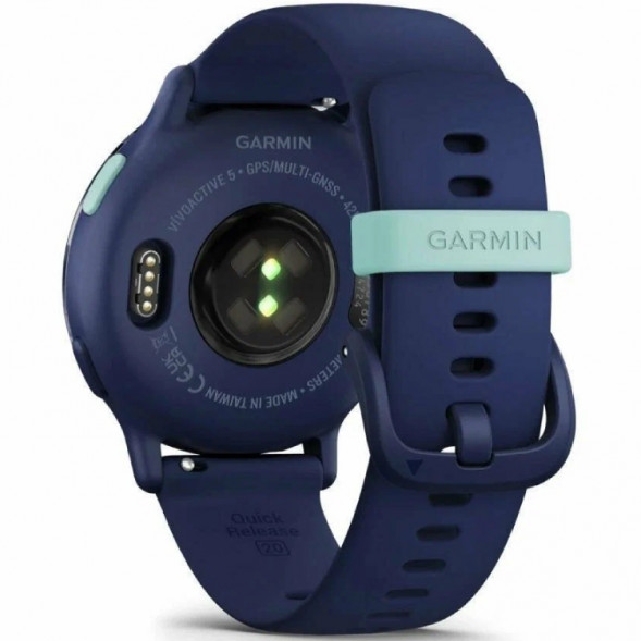 Умные часы Garmin Vivoactive 5, синие с металлически-синим безелем и силиконовым ремешком 010-02862-12 в Хабаровске