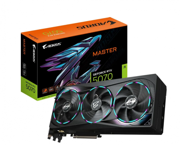 Видеокарта Gigabyte GeForce RTX 5070 AORUS MASTER, 12 ГБ GDDR7 в Хабаровске