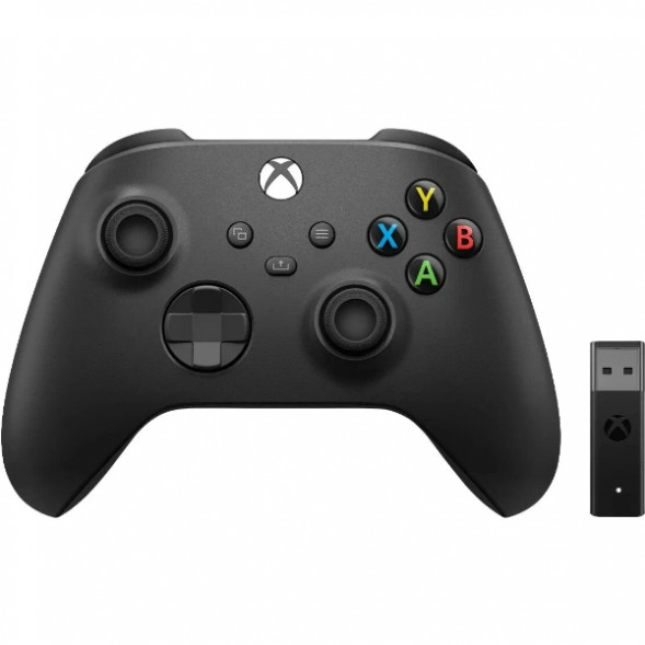 Геймпад Microsoft Xbox One and Series S/X Controller + беспроводной адаптер для PC, черный в Хабаровске