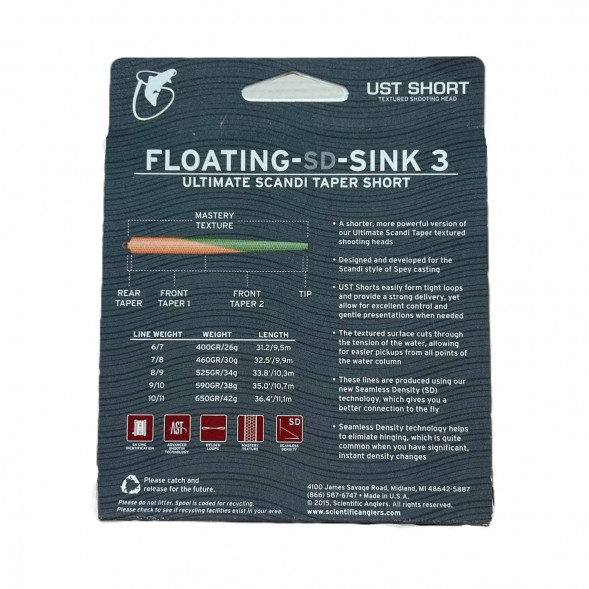 Рыболовная леска Scientific Anglers UST Short St-10/11-F/S3 Floating - SD - Sink 3 125130 в Хабаровске