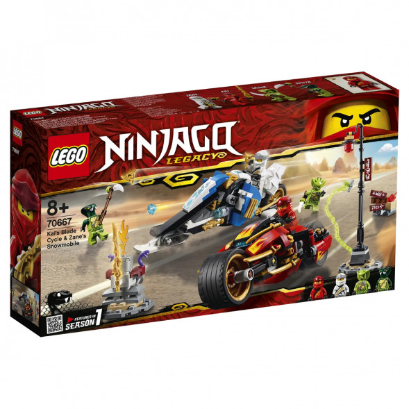 Конструктор LEGO Ninjago 70667 Мотоцикл-клинок Кая и снегоход Зейна в Хабаровске