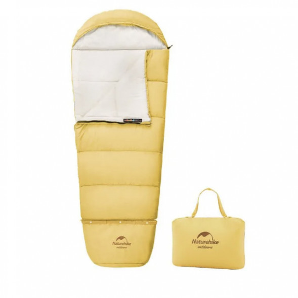 Спальный мешок Naturehike C180 (190x75см), желтый в Хабаровске
