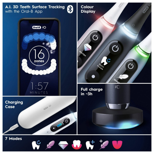 Набор из 2-х электрических зубных щеток Oral-B iO Series 9 Duo, Black Onyx и Rose Quartz в Хабаровске