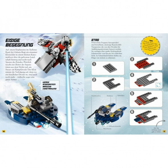 Книга и набор кубиков LEGO Star Wars Buch &amp;amp; Steine-Set Fur 8 einmalige Lego Modelle! в Хабаровске