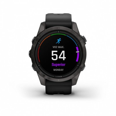 Умные часы Garmin EPIX PRO (Gen 2) Sapphire Edition 42 мм, титановый, угольно-серый, DLC, черный ремешок 010-02802-15 в Хабаровске