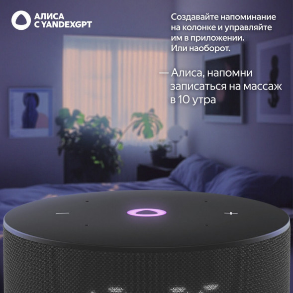 Умная колонка Яндекс Станция Мини 3 c Алисой на YandexGPT, чёрная в Хабаровске