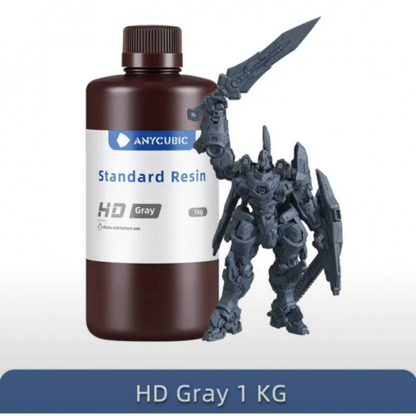Смола для 3D печати ANYCUBIC Standart Resin HD Gray 1 Кг в Хабаровске