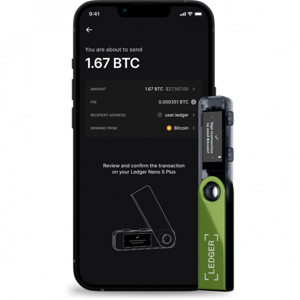 Криптокошелек Ledger Nano S Plus 1 шт., Oxidate Green в Хабаровске