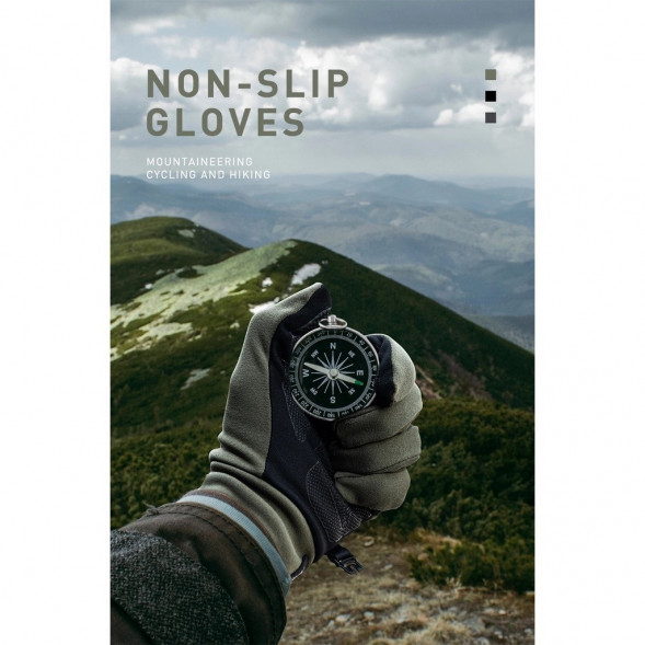 Перчатки сенсорные спортивные Naturehike Outdoor Full Touch GL10 (черный, L) в Хабаровске