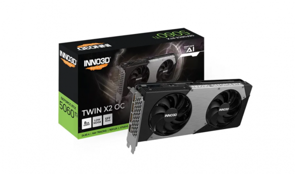 Видеокарта NVIDIA GeForce RTX 5060 Ti Inno3D Twin X2 OC 8GB N506T2-08D7X-193075N в Хабаровске
