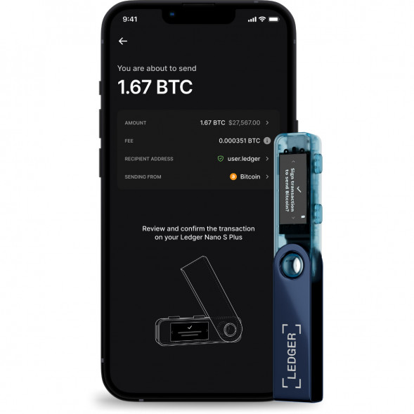 Криптокошелек Ledger Nano S Plus 1 шт., Neptune Blue в Хабаровске