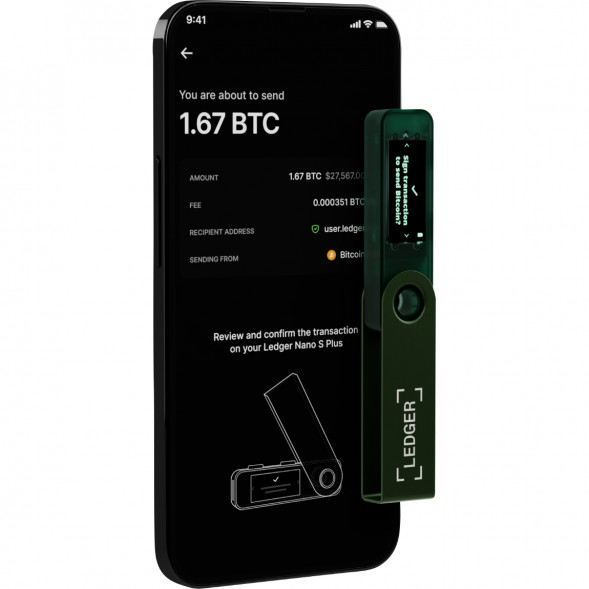 Криптокошелек Ledger Nano S Plus 1 шт., Emerald Green в Хабаровске