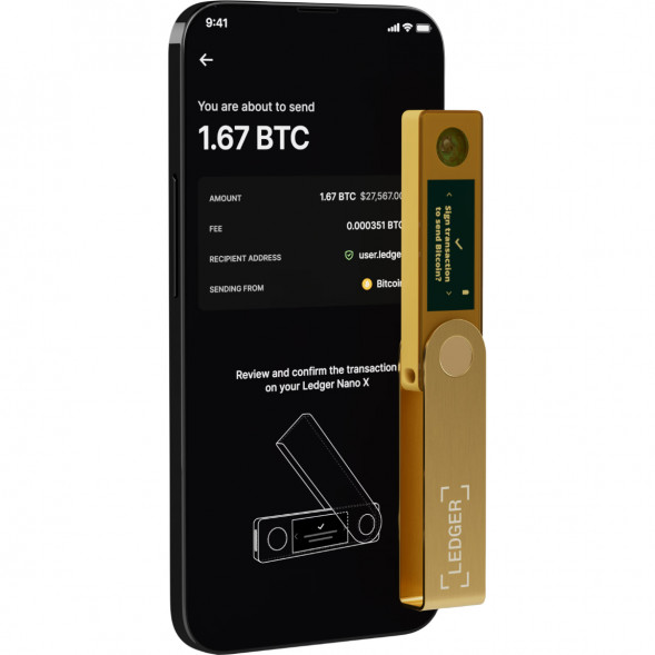 Аппаратный криптокошелек Ledger Nano X, Gold в Хабаровске