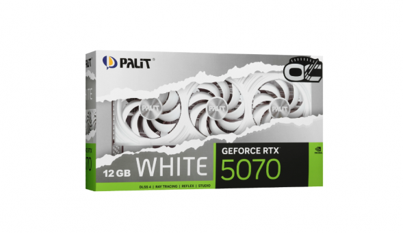 Видеокарта Palit NVIDIA GeForce RTX5070 WHITE OC 12ГБ GDDR7, OC в Хабаровске