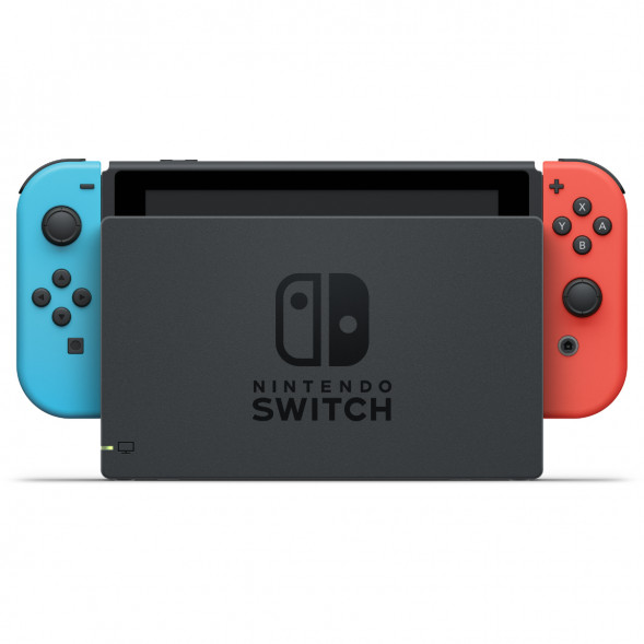 Игровая приставка Nintendo Switch OLED 64 ГБ, неоновый синий/неоновый красный в Хабаровске