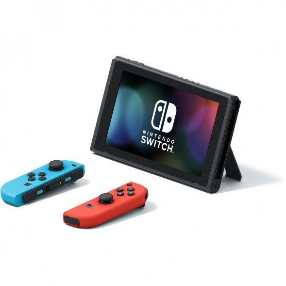 Игровая приставка Nintendo Switch OLED 64 ГБ, неоновый синий/неоновый красный в Хабаровске