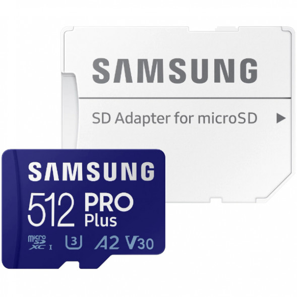 Карта памяти micro SDXC 512Gb Samsung PRO Plus U3 A2 V30 180/130MB/s в Хабаровске