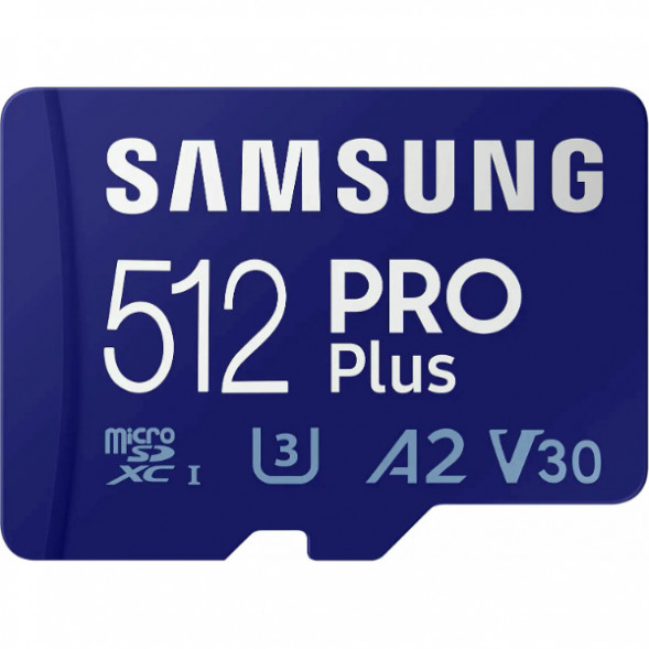 Карта памяти micro SDXC 512Gb Samsung PRO Plus U3 A2 V30 180/130MB/s в Хабаровске