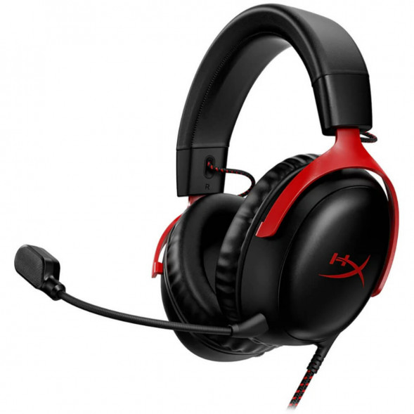 Компьютерная гарнитура HyperX Cloud III проводная, чёрный/красный в Хабаровске