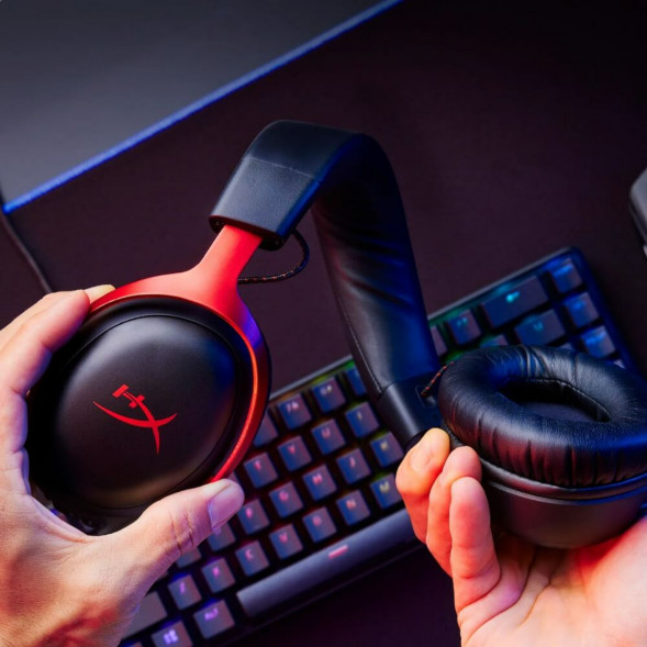 Компьютерная гарнитура HyperX Cloud III проводная, чёрный/красный в Хабаровске