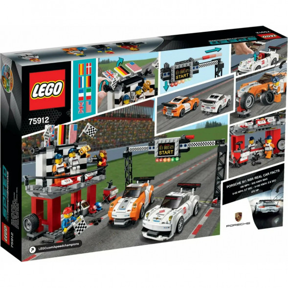 Конструктор LEGO Speed Champions 75912 Финишная линия гонки Porsche 911 GT в Хабаровске