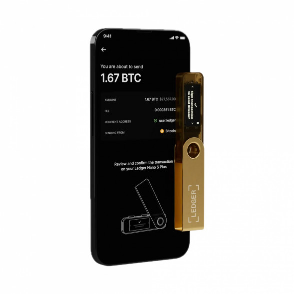 Криптокошелек Ledger Nano S Plus 1 шт., золотой в Хабаровске