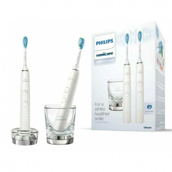 Набор из 2 электрических зубных щеток Philips Sonicare DiamondClean 9000 HX9914/55, белый в Хабаровске