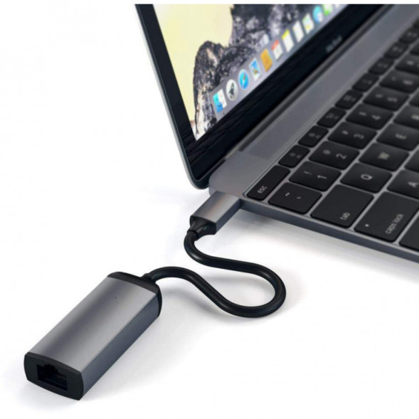 Адаптер Satechi USB-C - Ethernet ST-TCENM, серый космос в Хабаровске