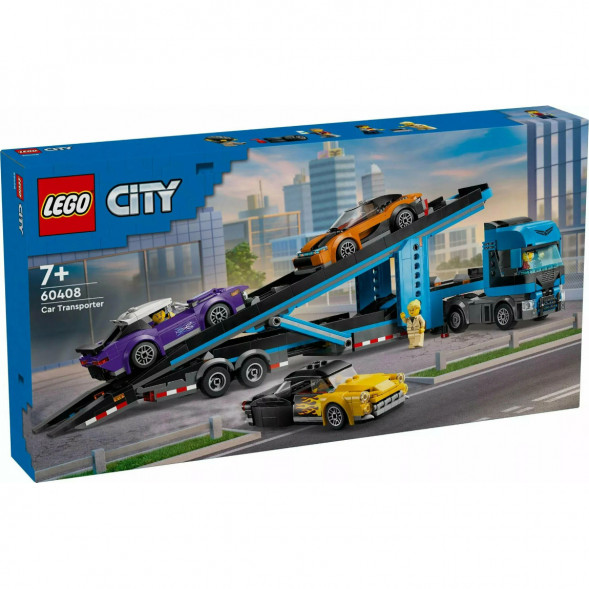 Конструктор LEGO City 60408 Грузовик-автовоз со спортивными автомобилями в Хабаровске