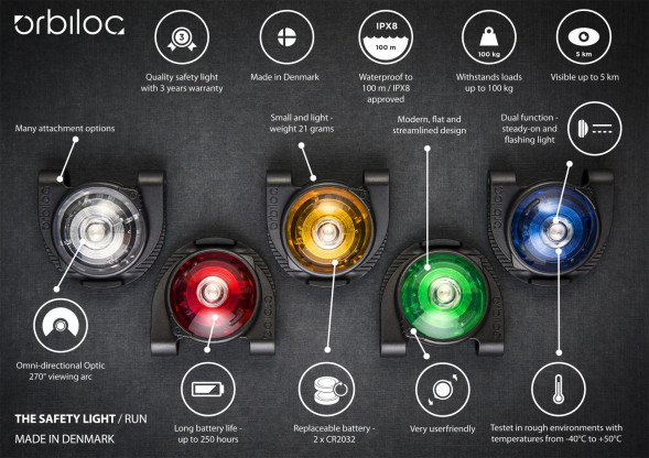 Фонарь для собак Orbiloc Dog Dual Signal Colours, белый в Хабаровске