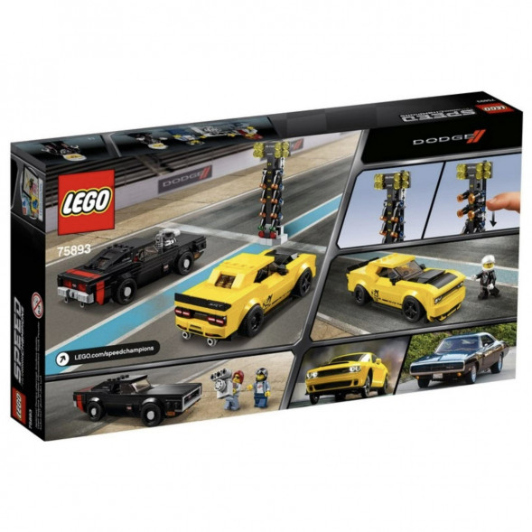 Конструктор LEGO Speed Champions 75893 2018 Dodge Challenger SRT Demon и 1970 Dodge Charger R/T в Хабаровске