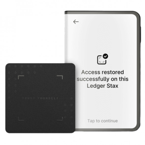 Аппаратный холодный криптокошелек Ledger Stax c чехлом Magnet Shell Black + Recovery Key в Хабаровске