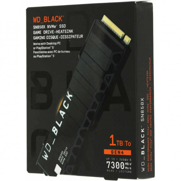 SSD накопитель Western Digital WD Black SN850X NVMe, 1TB (WDS100T2XHE) в Хабаровске