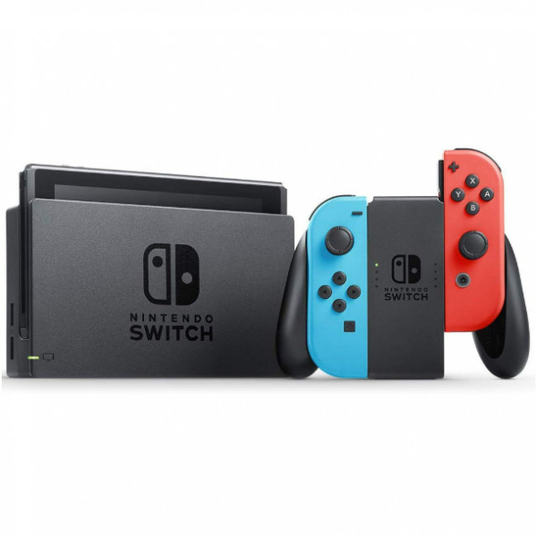 Игровая приставка Nintendo Switch rev.2 32 ГБ, красный/синий в Хабаровске