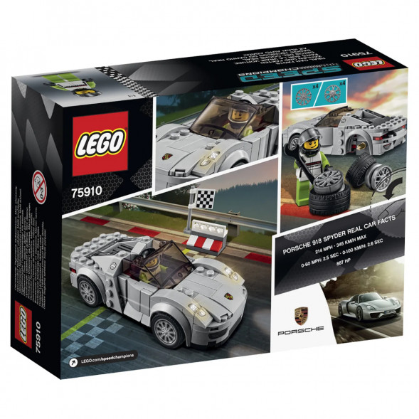 Конструктор LEGO Speed Champions 75910 Porsche 918 Spyde в Хабаровске