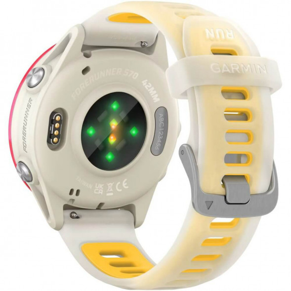 Умные часы Garmin Forerunner 570 42 мм Raspberry Aluminium/Translucent Bone/Mango 010-02970-02 в Хабаровске