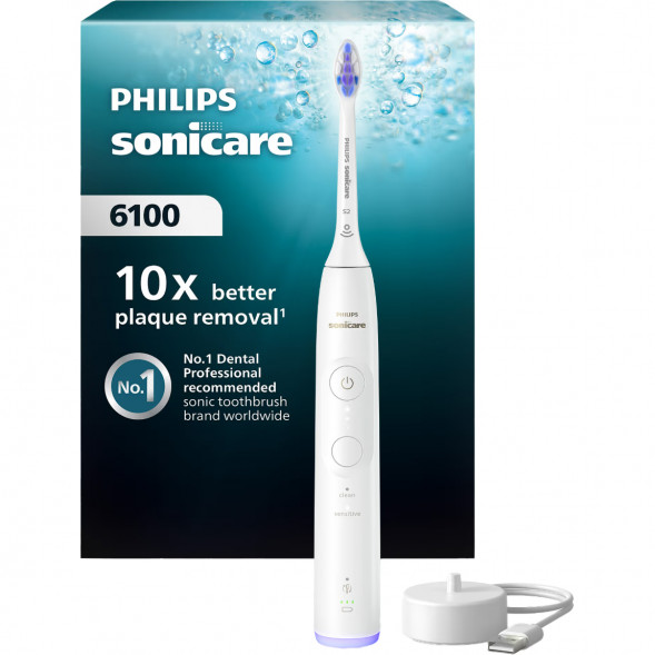 Электрическая зубная щётка Philips Sonicare 6100 HX7400/01, белый в Хабаровске