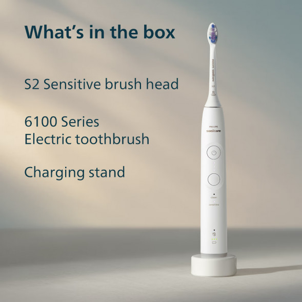 Электрическая зубная щётка Philips Sonicare 6100 HX7400/01, белый в Хабаровске