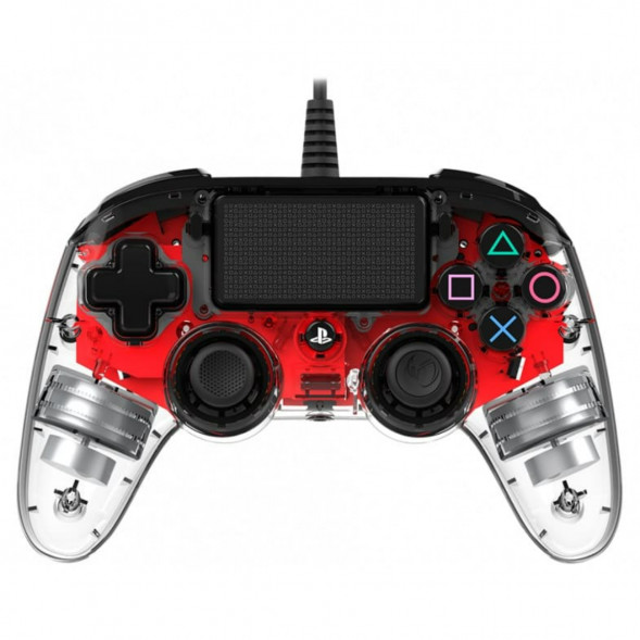 Геймпад проводной Nacon Illuminated Compact PS4, красный в Хабаровске