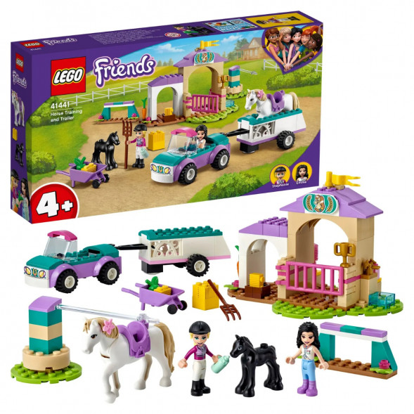 Конструктор LEGO Friends 41441 Тренировка лошади и прицеп для перевозки в Хабаровске