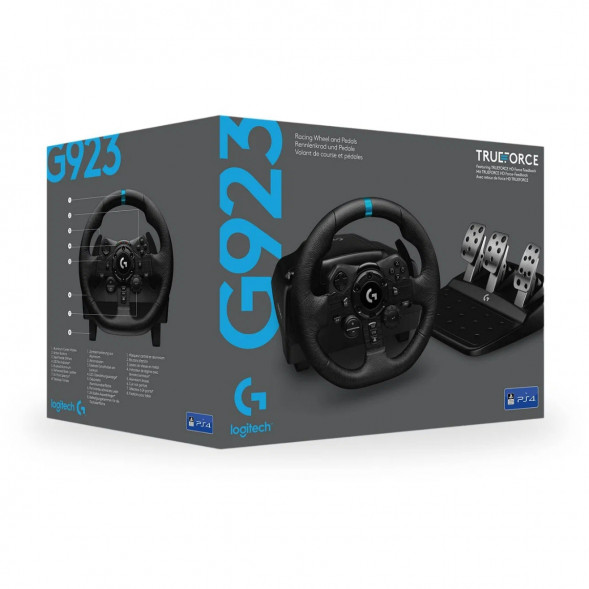 Руль Logitech G G923 TRUEFORCE PS4, black