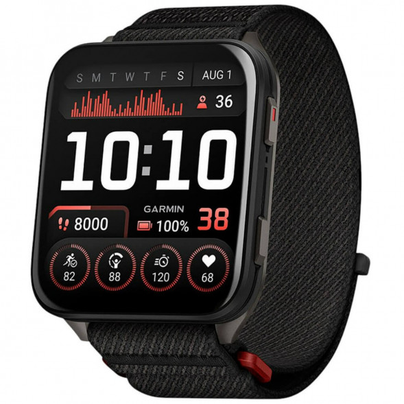Умные часы Garmin Venu X1 Black с чёрным нейлоновым ремешком ComfortFit 010-02980-02 в Хабаровске