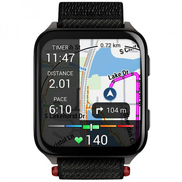Умные часы Garmin Venu X1 Black с чёрным нейлоновым ремешком ComfortFit 010-02980-02 в Хабаровске
