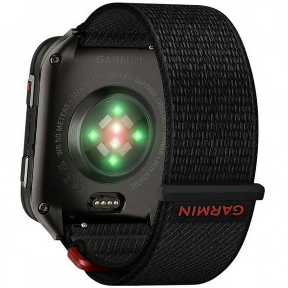 Умные часы Garmin Venu X1 Black с чёрным нейлоновым ремешком ComfortFit 010-02980-02 в Хабаровске